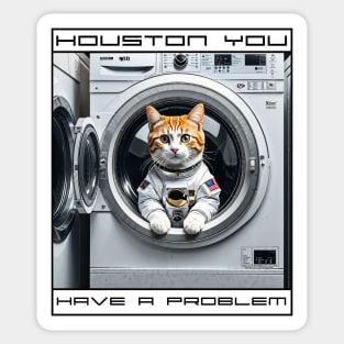 Washing Machine Catspaceship III Sticker